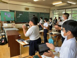 三原市立幸崎小学校×学習者用デジタル教科書『NEW HORIZON Elementary English Course 6』 授業レポート（2024年6月3日）